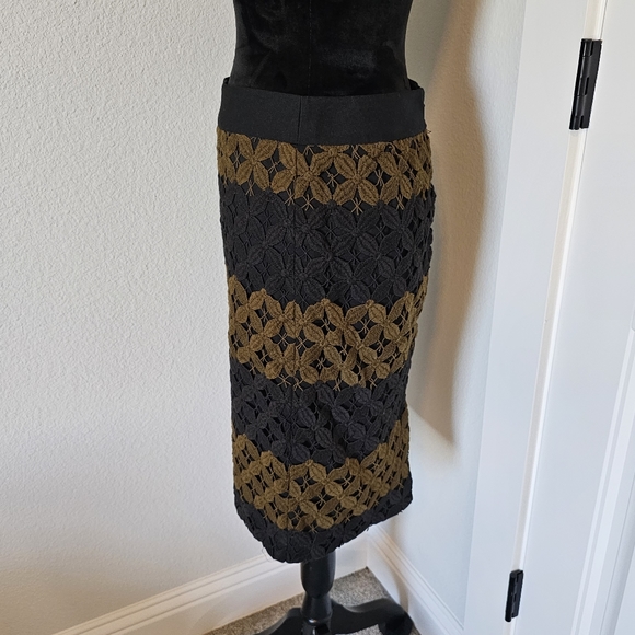 Ann Taylor Loft Pencil Skirt with Crochet Overlay - Picture 3 of 10